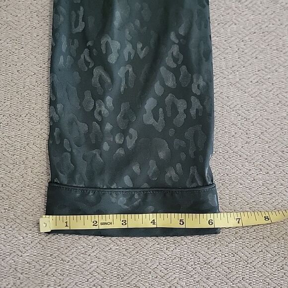 INC International Concepts Emerald Green Cheetah Print Pajama Set - Size Large - Picture 8 of 13